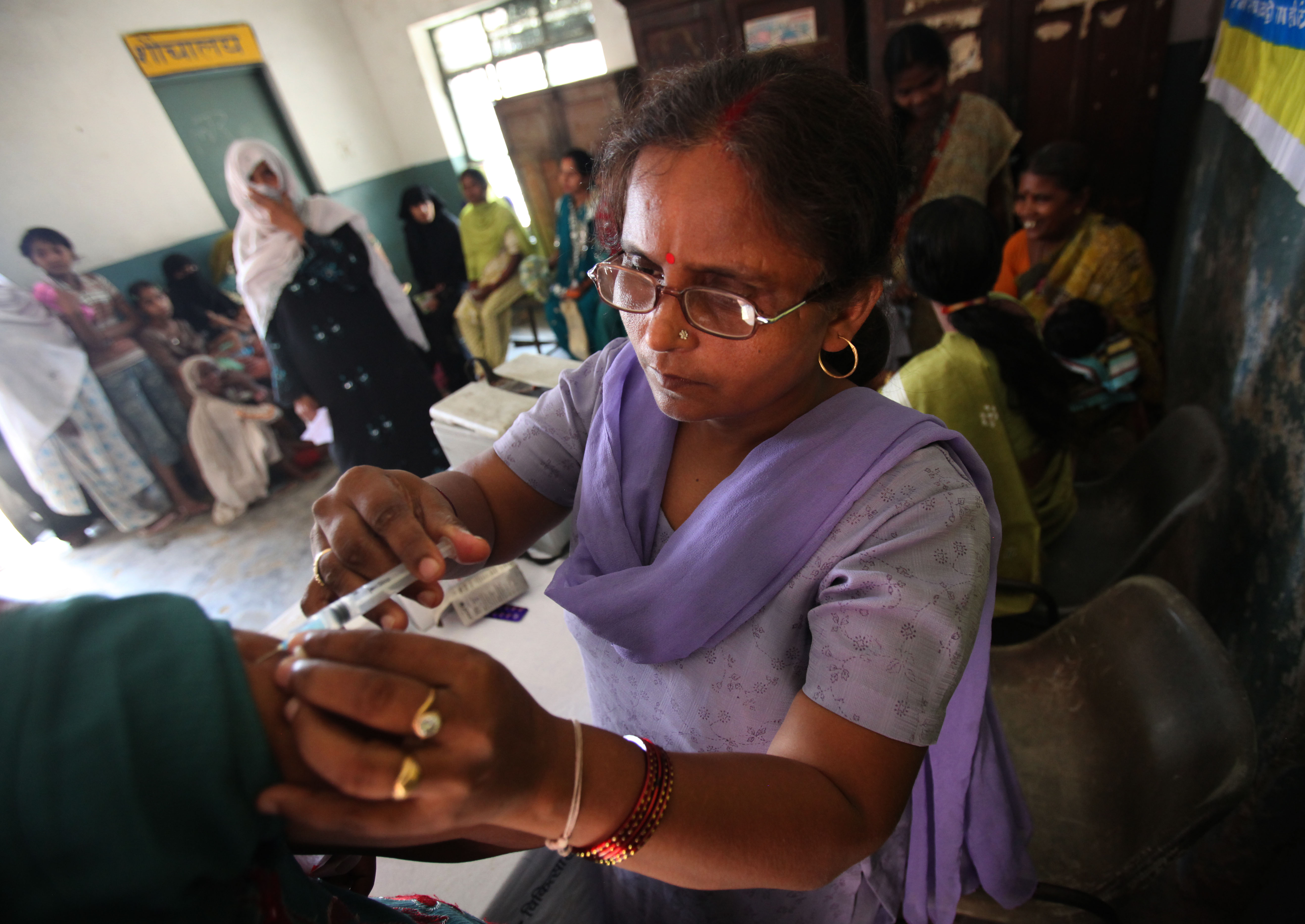 Routine measles vaccination-India