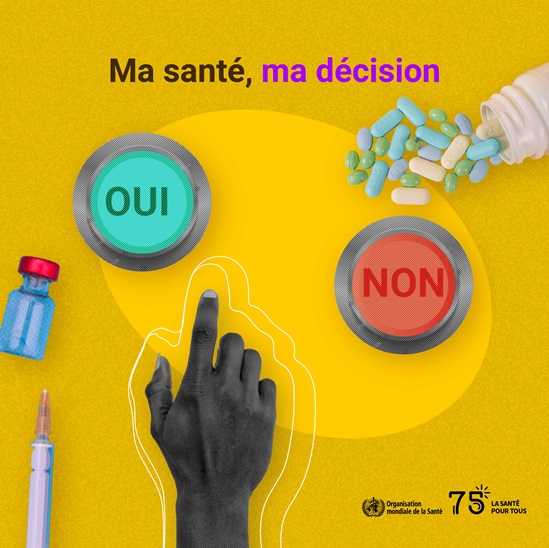 2023 Human Rights Day "My health, my decision" in French