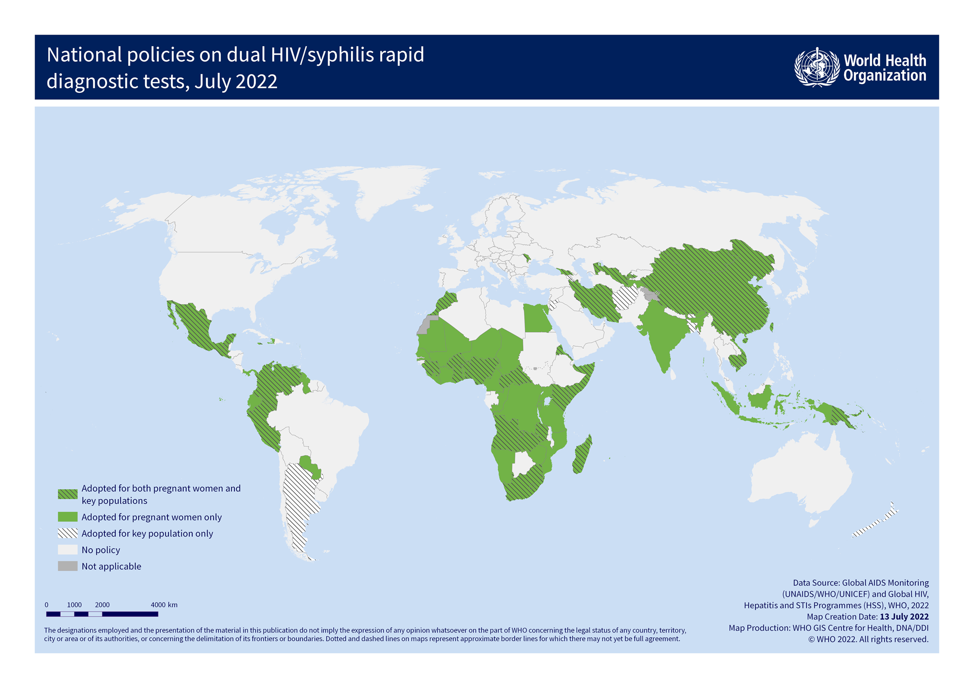 country-policy-adoption-of-dual-hiv-syphilis-tests-in-antenatal-care-2021 Country policy adoption of dual HIV/syphilis tests in antenatal care, 2021