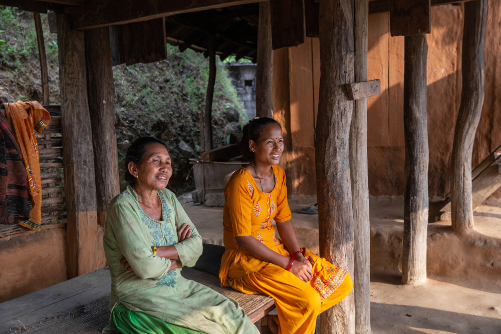 Women in rural Nepal Sreva, with her mother-in-law, at their home in rural Nepal. Two years ago, Sreva had a safe abortion with the help of a nurse/midwife.