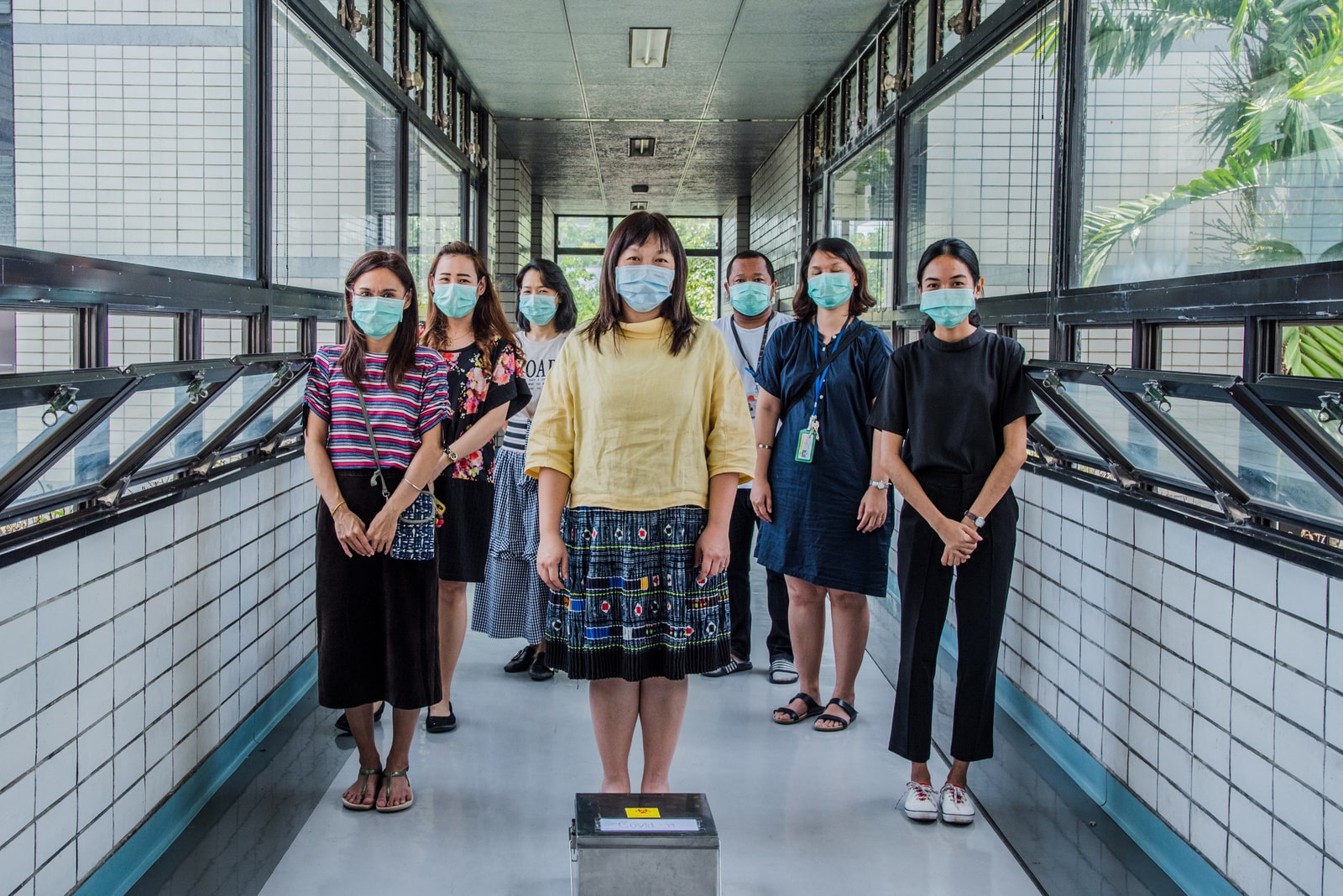 COVID-19 Thailand_first case in Thailand On 12 March 2021 health workers Sarita Bajagain (left), Dr Karishma Malla Vaidya (centre) and Resa Prakash Gurung (right) at the COVID-19 vaccination centre at Paropakar Maternity and Women’s Hospital in Kathmandu, Nepal.