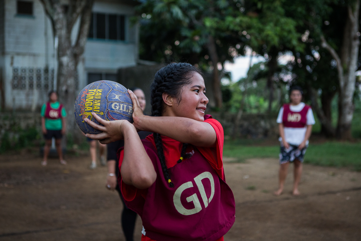 Netball team A community netball team trains during the week in preparation for their weekend game