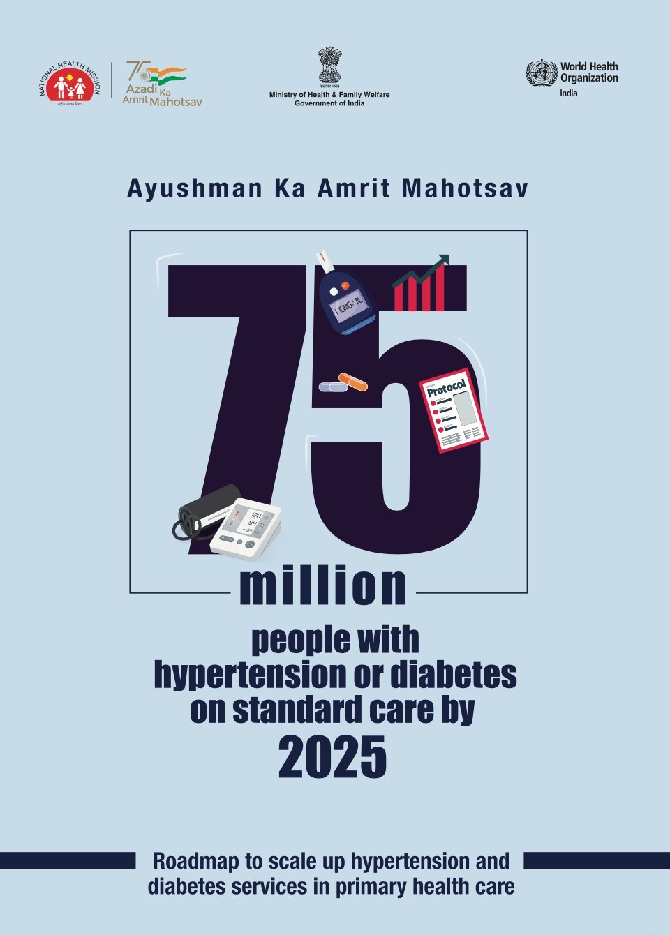 75 million people with hypertension or diabetes on standard care by 2025