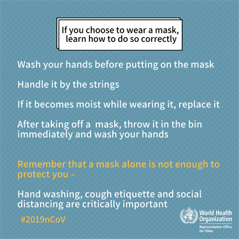 Learn how to use a mask correctly Infographic of text