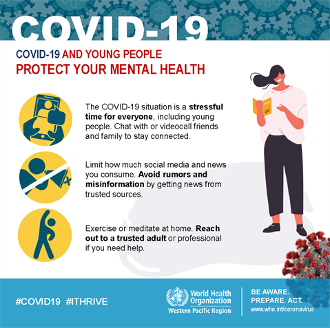 Protect your mental health Infographic of text