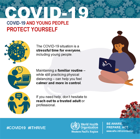 Maintain a familiar routine to help you feel calmer and more in control Infographic of text