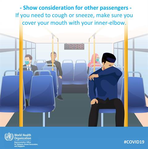 Show consideration for other passengers Infographic of text