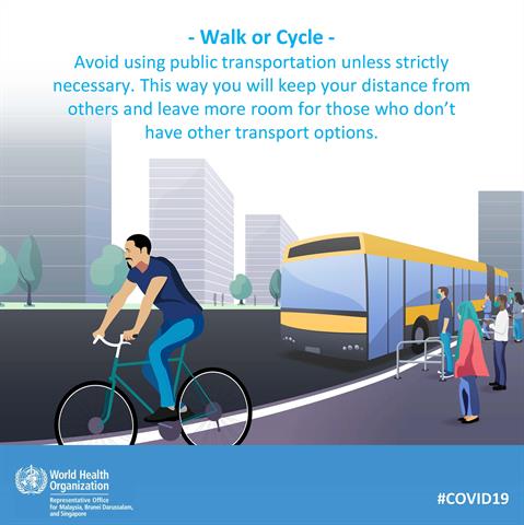 Walk or cycle Infographic visualising the recommended advice.