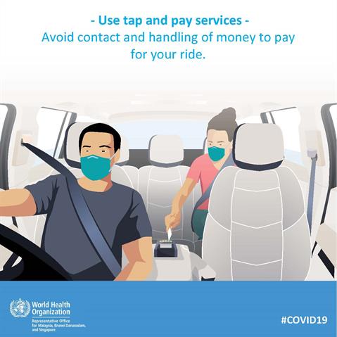 Use tap and pay services Infographic of text