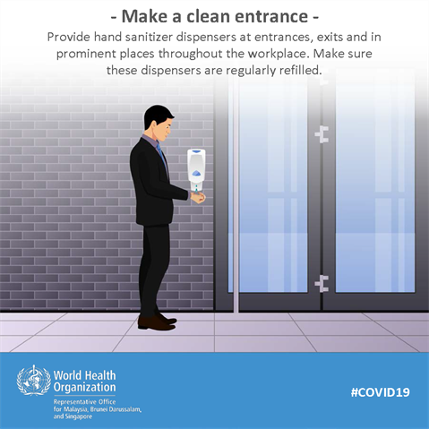 Make a clean entrance Infographic visualising the recommended advice.