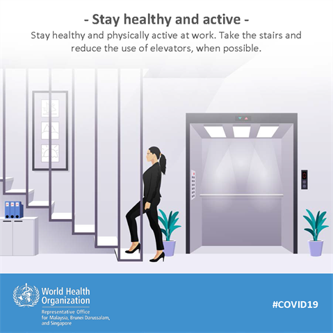 Stay healthy and active Infographic of text