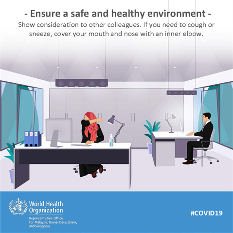 Ensure a safe and healthy environment Infographic of text