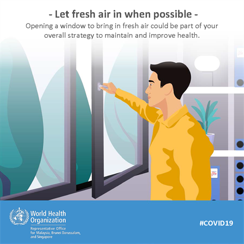 Let fresh air in when possible Infographic of text