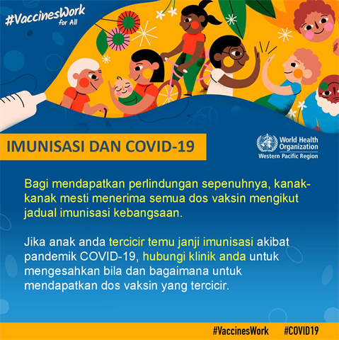 Children must receive vaccination Infographic of text