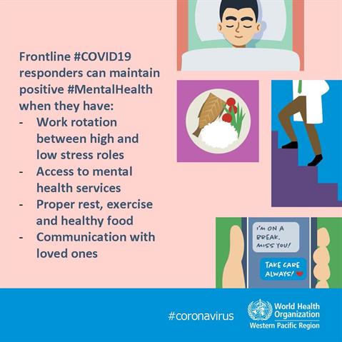 Frontliners and COVID responders Infographic of text