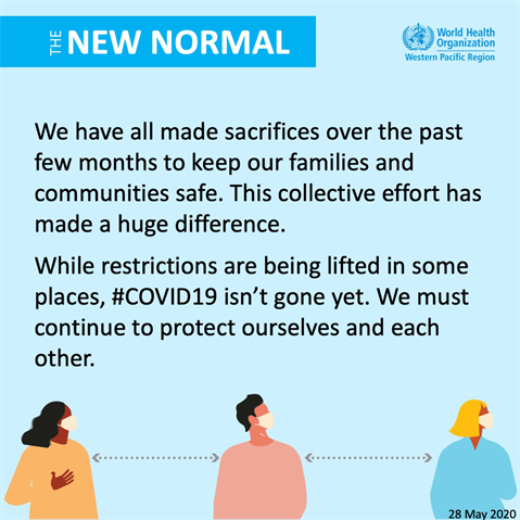 Continue to protect ourselves and others Infographic of text