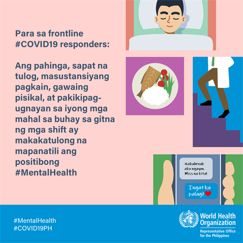 Frontliners and COVID responders Infographic of text