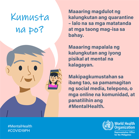 Quarantine and loneliness Infographic of text