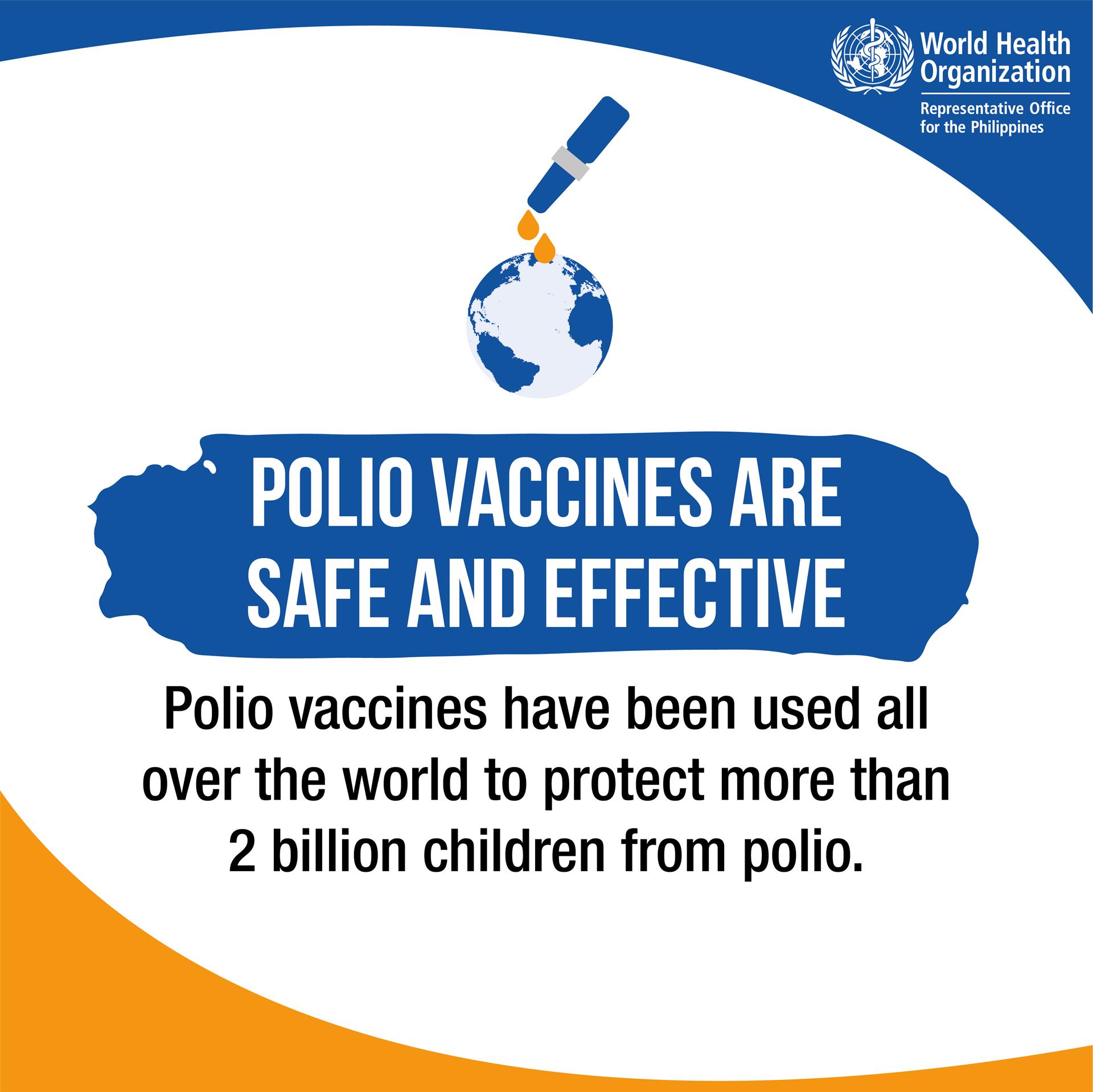20190919 Polio Infographics - Vaccines are safe Polio vaccines are safe and effective